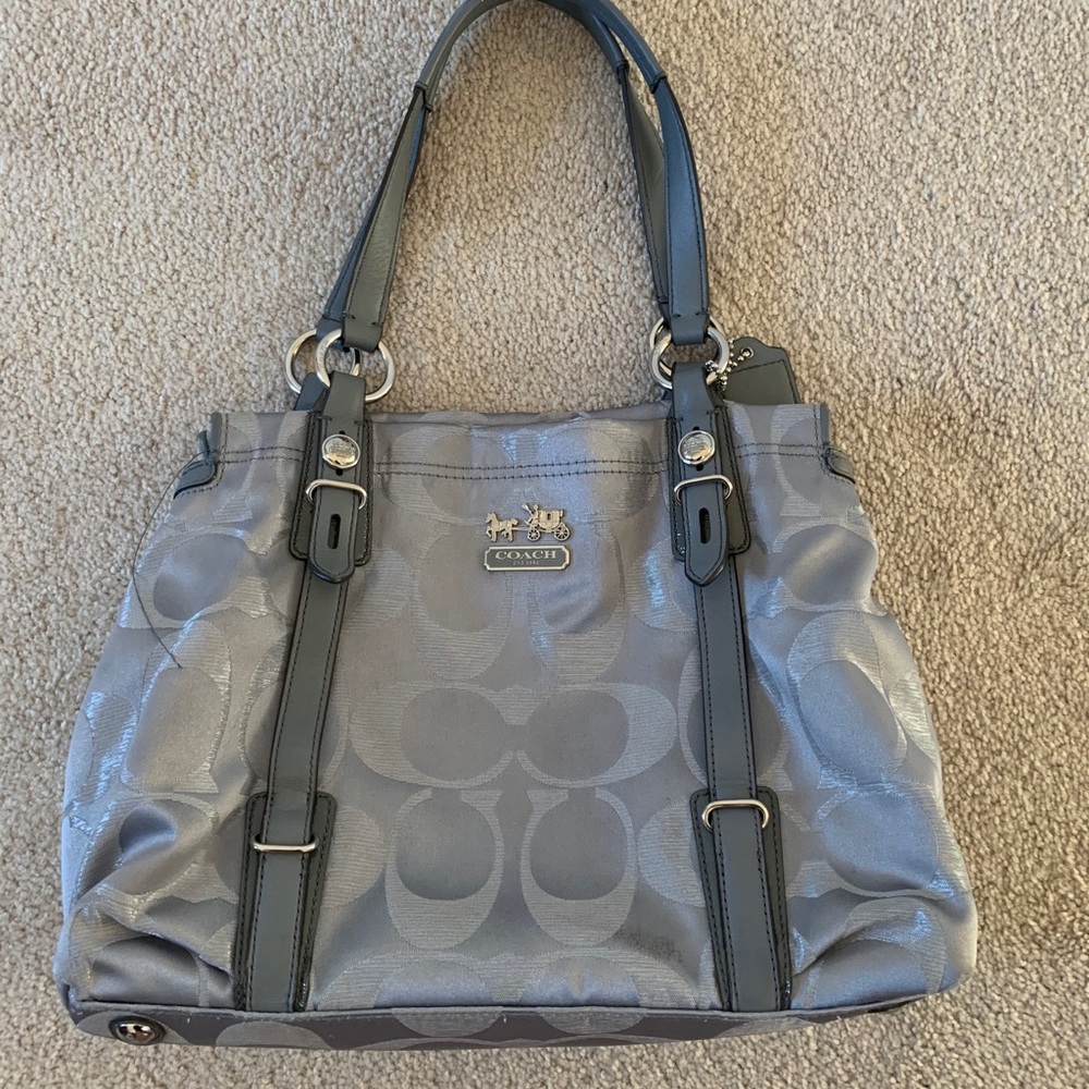 Gray coach hobo bag